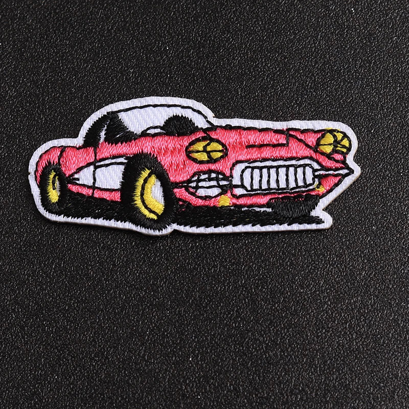 Vibrant Red Car Embroidered Patch 5.5x2.5 cm 4 Vibrant Red Car Embroidered Patch 5.5x2.5 cm - Image 4