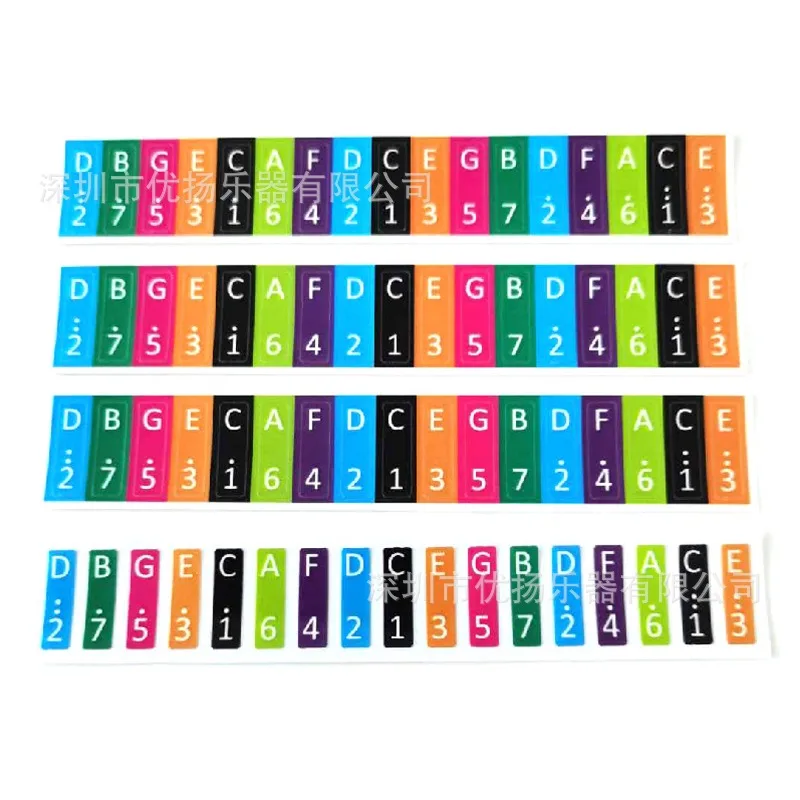 Colorful 17-Key Kalimba Note Sticker Set 5 Colorful 17-Key Kalimba Note Sticker Set - Image 5