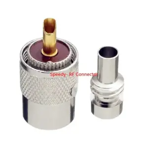 UHF Male PL259 Connectors Set (2 Pack) 10 S9b53e318cb544af980722aad1a8f6e47u