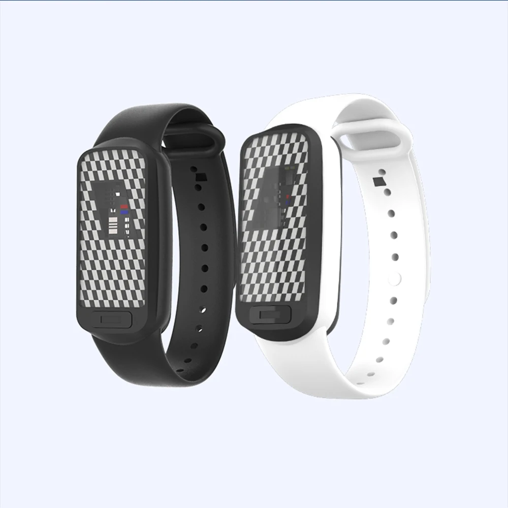 Ultrasonic Mosquito Prevention Bracelet Black & White 2 Ultrasonic Mosquito Prevention Bracelet Black & White - Image 2