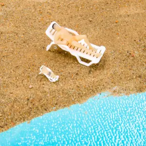 Miniature Beach Chairs Set for Dioramas 10 S9baca0c8e0c043738d8a219f7090047dx