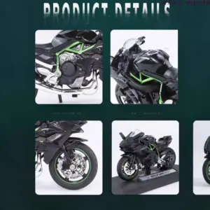 Kawasaki H2R 1:18 Scale Motorcycle Model 9 S9bc28357298b48d3abde41c347bae1be2