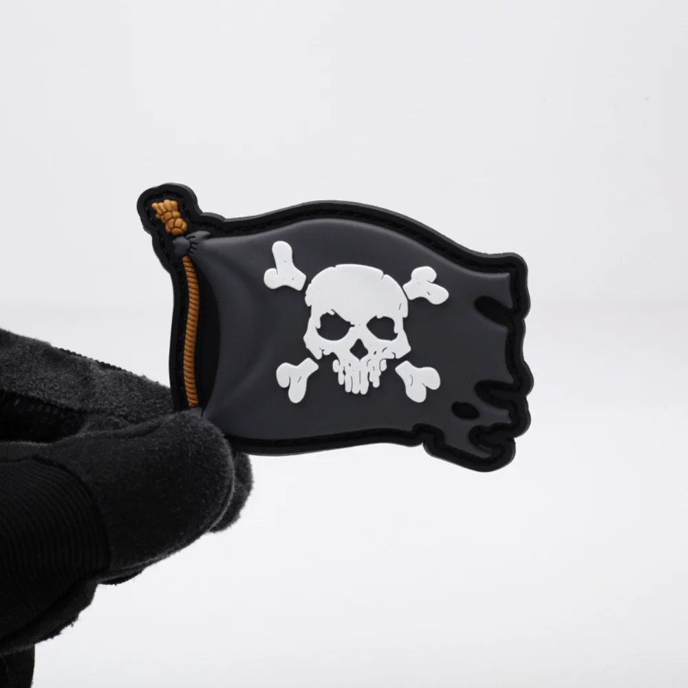 Rugged Glow-in-Dark Pirate Skull Patch 5 Rugged Glow-in-Dark Pirate Skull Patch - Image 5