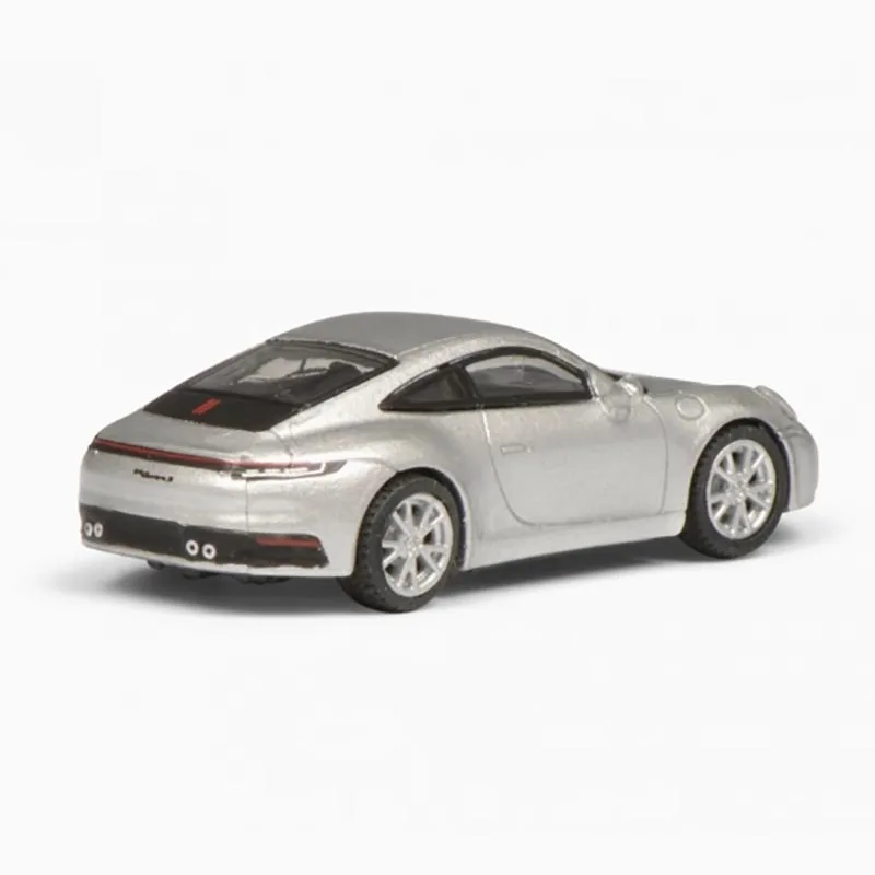 Silver Porsche 911 Scale Model 1:87 Collectible 2 Silver Porsche 911 Scale Model 1:87 Collectible - Image 2