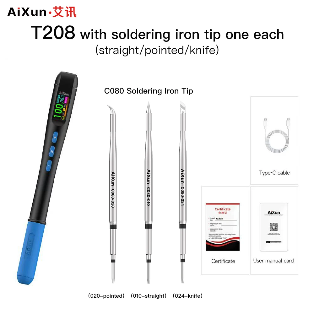 Aixun T208 Portable Digital Soldering Station 9 Aixun T208 Portable Digital Soldering Station - Image 9