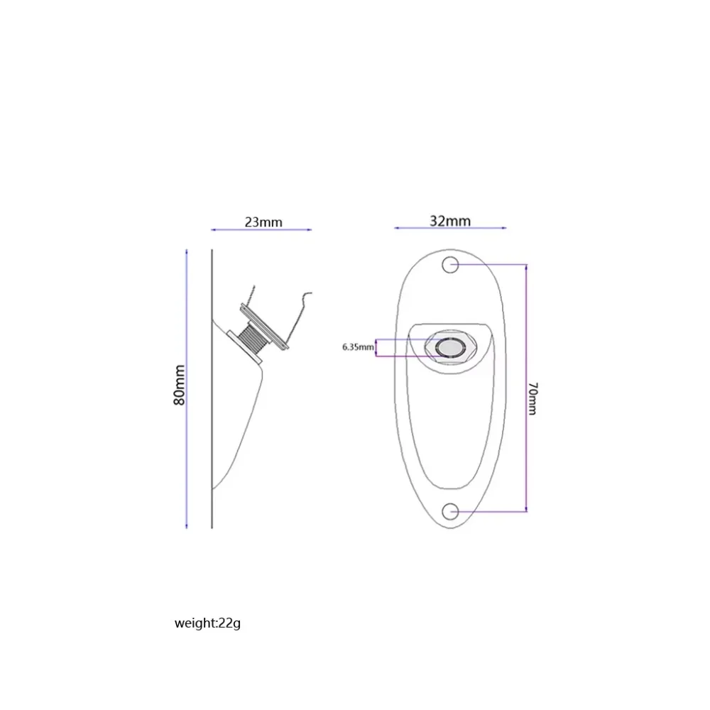 Bronze Guitar Jack Plate for Electric Guitars 5 Bronze Guitar Jack Plate for Electric Guitars - Image 5