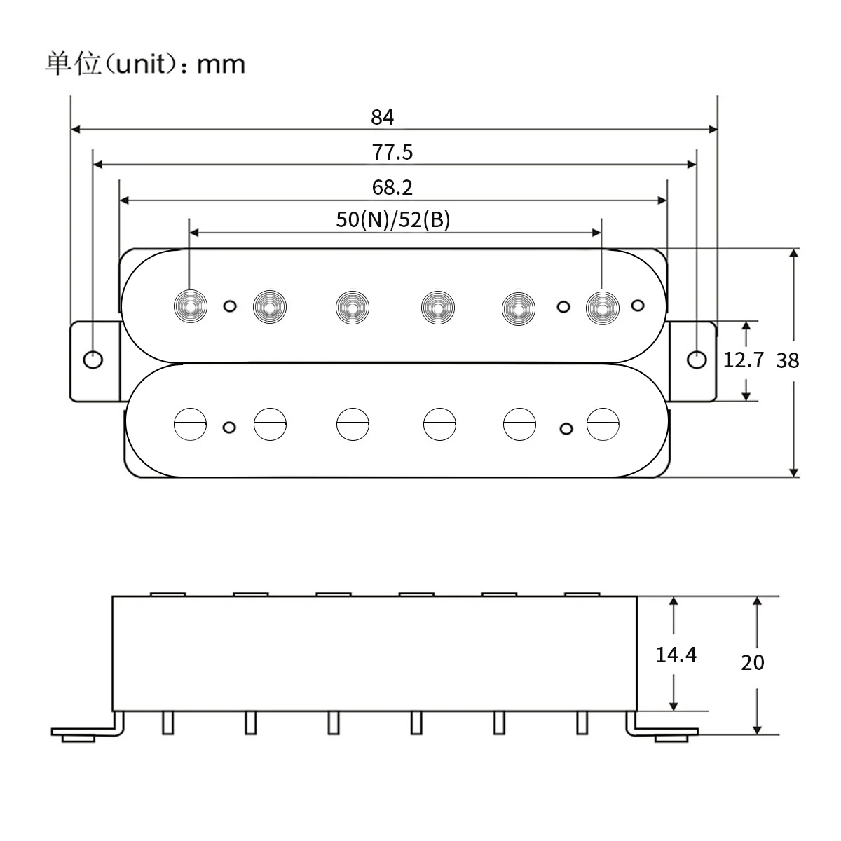 Alnico 5 Humbucker Pickup Set for Electric Guitars 5 Alnico 5 Humbucker Pickup Set for Electric Guitars - Image 5