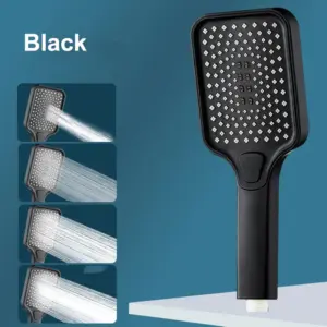 10-Inch Black and Silver Rainfall Shower Head 16 S9cc0e28c02444abc818fa2810f6206caD 2