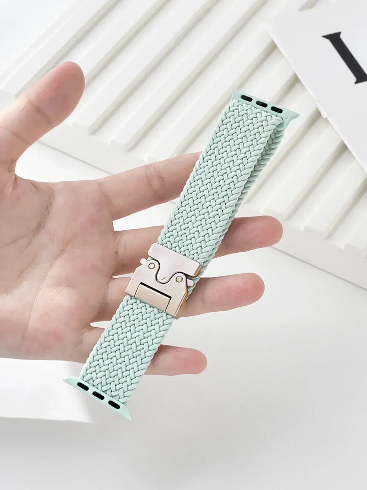 Braided Nylon Watch Band for Apple Watch 38-49mm 4 Braided Nylon Watch Band for Apple Watch 38-49mm - Image 4
