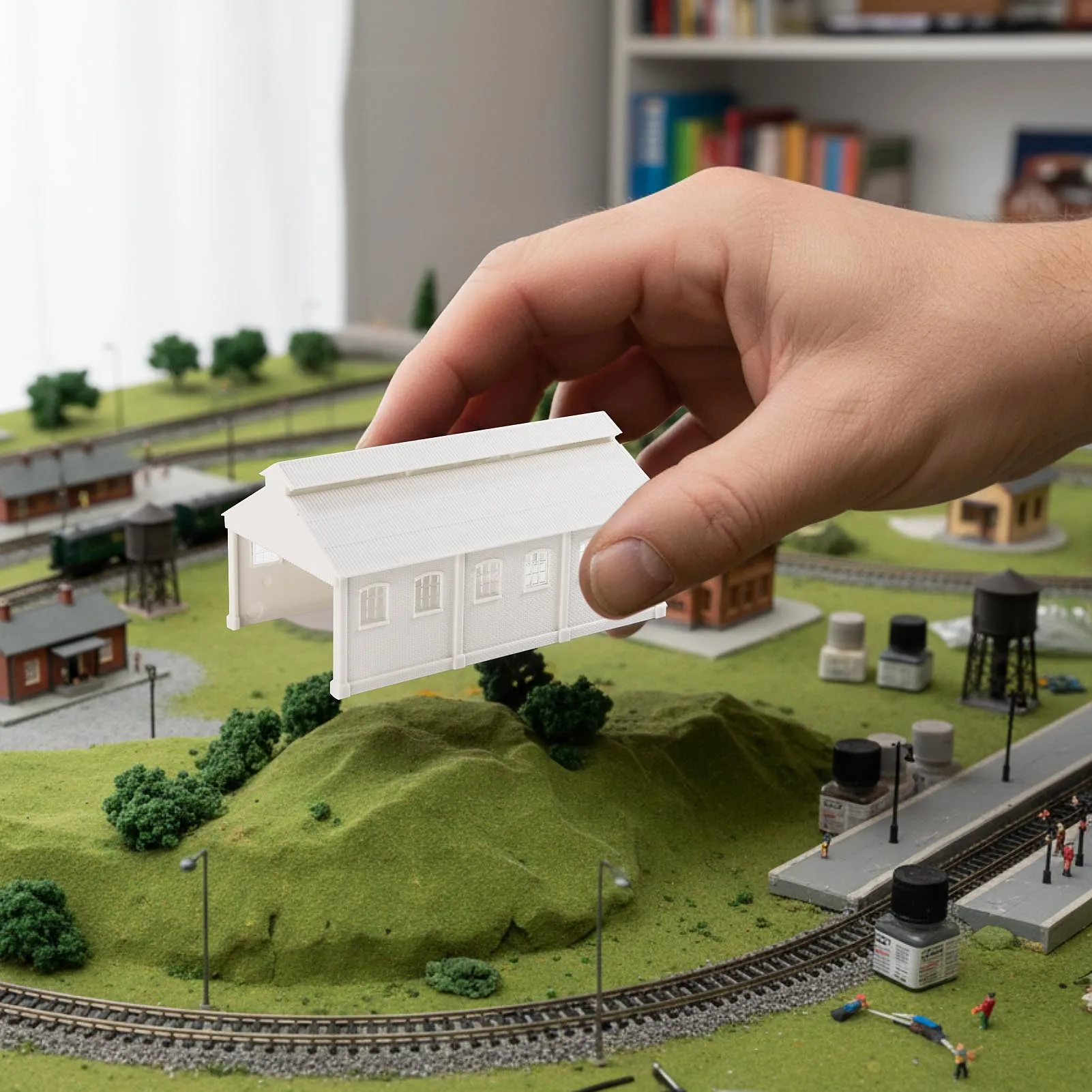 N Scale Locomotive Maintenance Building Model 3 N Scale Locomotive Maintenance Building Model - Image 3