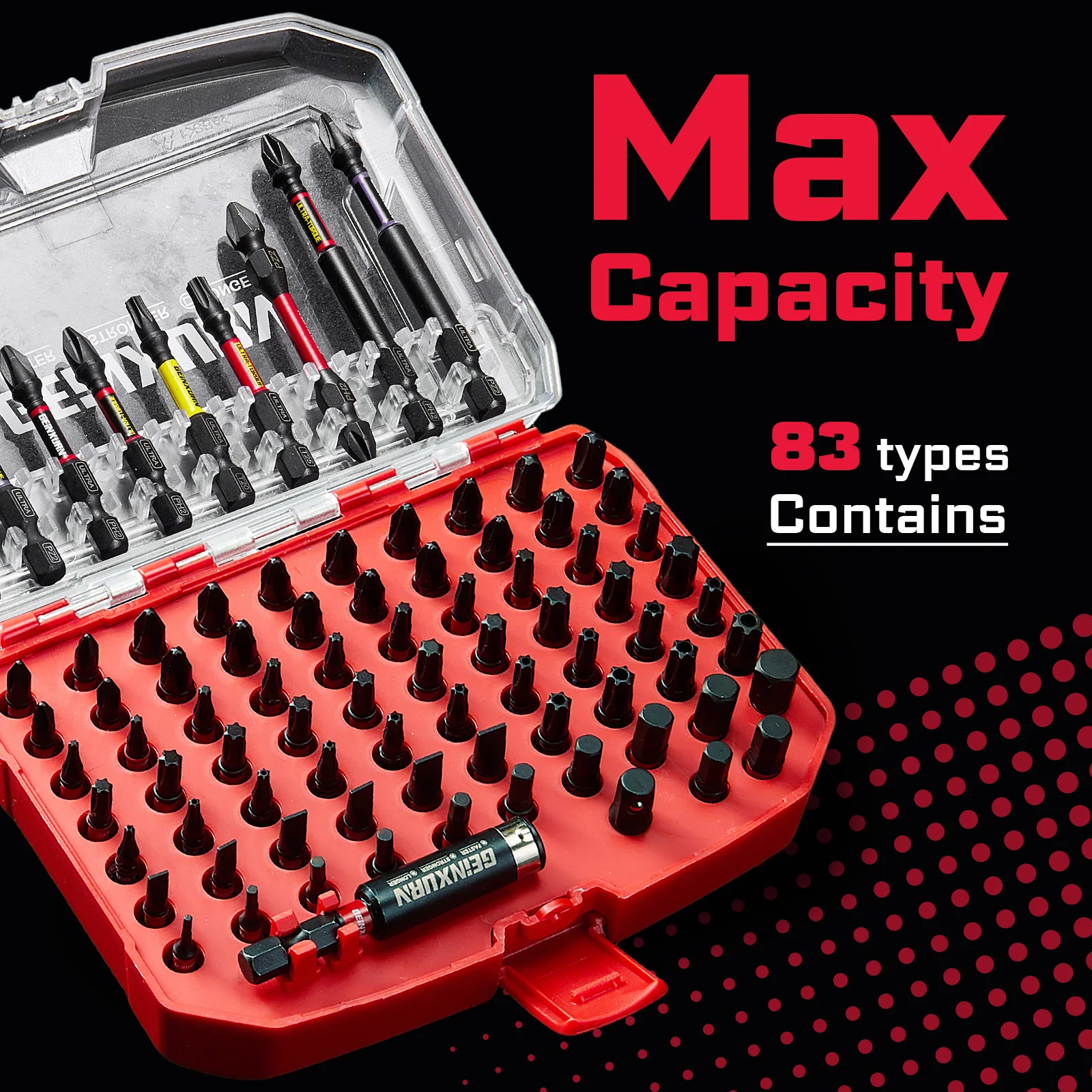 83-Piece Professional Driver Bit Set with Magnetic Tips 3 83-Piece Professional Driver Bit Set with Magnetic Tips - Image 3