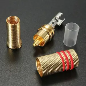 Premium Gold RCA Male Plugs for Audio/Video 10 S9e23cdfbb951457aa98139b675015b532