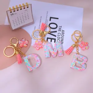 Holographic Initial Keychain for Women 14 S9e9ee71b4ce94b649b9d0b5232451d80L