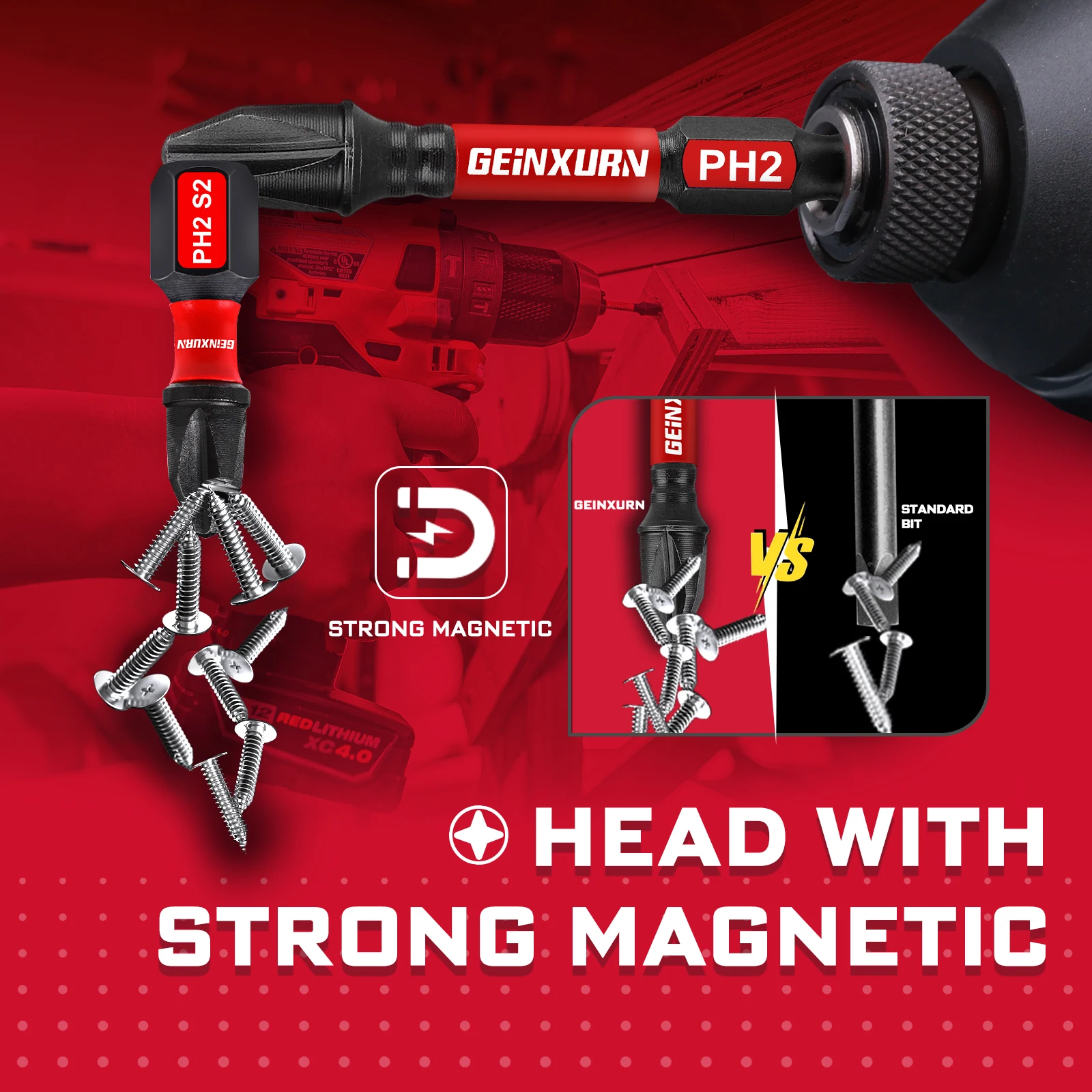 Impact Screwdriver Bits Set 33-Piece High-Hardness S2 Steel 6 Impact Screwdriver Bits Set 33-Piece High-Hardness S2 Steel - Image 6