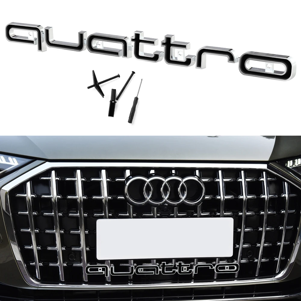 Custom Audi Quattro Front Grille Emblem 41.8cm 8 Custom Audi Quattro Front Grille Emblem 41.8cm - Image 8
