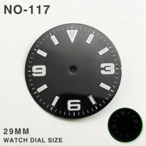 29mm Green Luminous Watch Dial for Seiko 2813, 8215