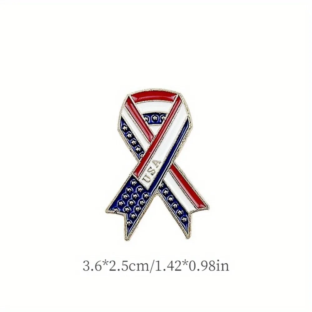 Patriotic Blue Flag Ribbon Lapel Brooch 3 Patriotic Blue Flag Ribbon Lapel Brooch - Image 3