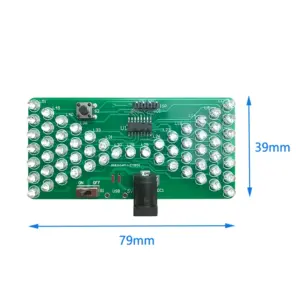 DIY Blue LED Hourglass Kit with Microcontroller