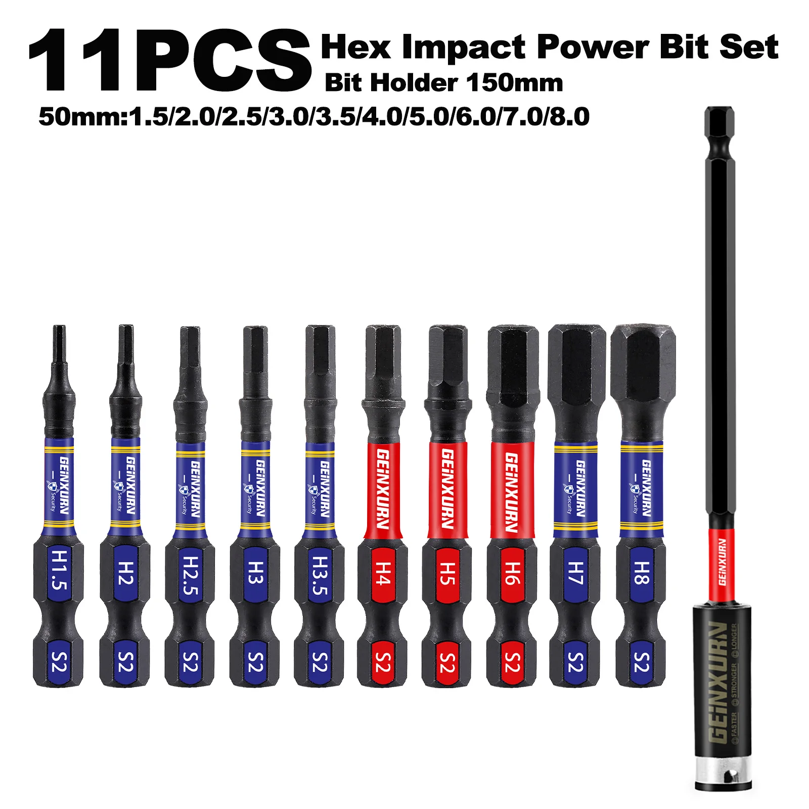 Impact-Resistant Hex Bits Set 1.5mm-8.0mm 9 Impact-Resistant Hex Bits Set 1.5mm-8.0mm - Image 9