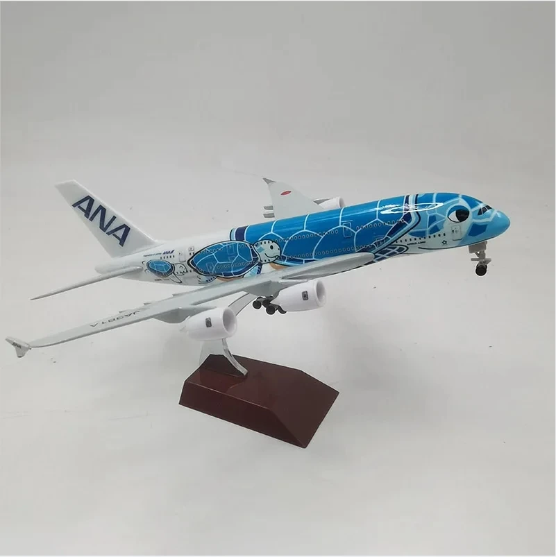 20cm Cartoon Sea Turtle Airbus A380 Diecast Model 4 20cm Cartoon Sea Turtle Airbus A380 Diecast Model - Image 4