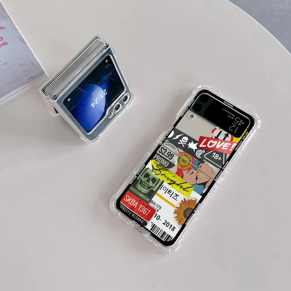 Retro Vintage Collage Phone Case for Samsung Z Flip 4 Retro Vintage Collage Phone Case for Samsung Z Flip - Image 4