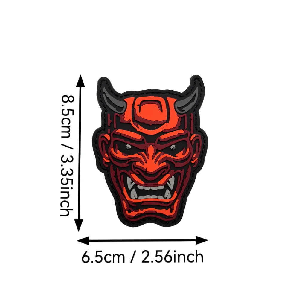 Japanese Hannya Mask Night Glow PVC Patch 2 Japanese Hannya Mask Night Glow PVC Patch - Image 2