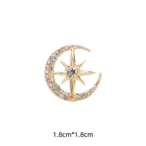 Celestial Star and Moon Brooch - 1.8cm Alloy 15 Sa128503182dd40de98006f5ba7cf4689Z