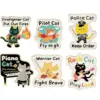 Vibrant Cartoon Cat Badge with Oil-Drip Pin