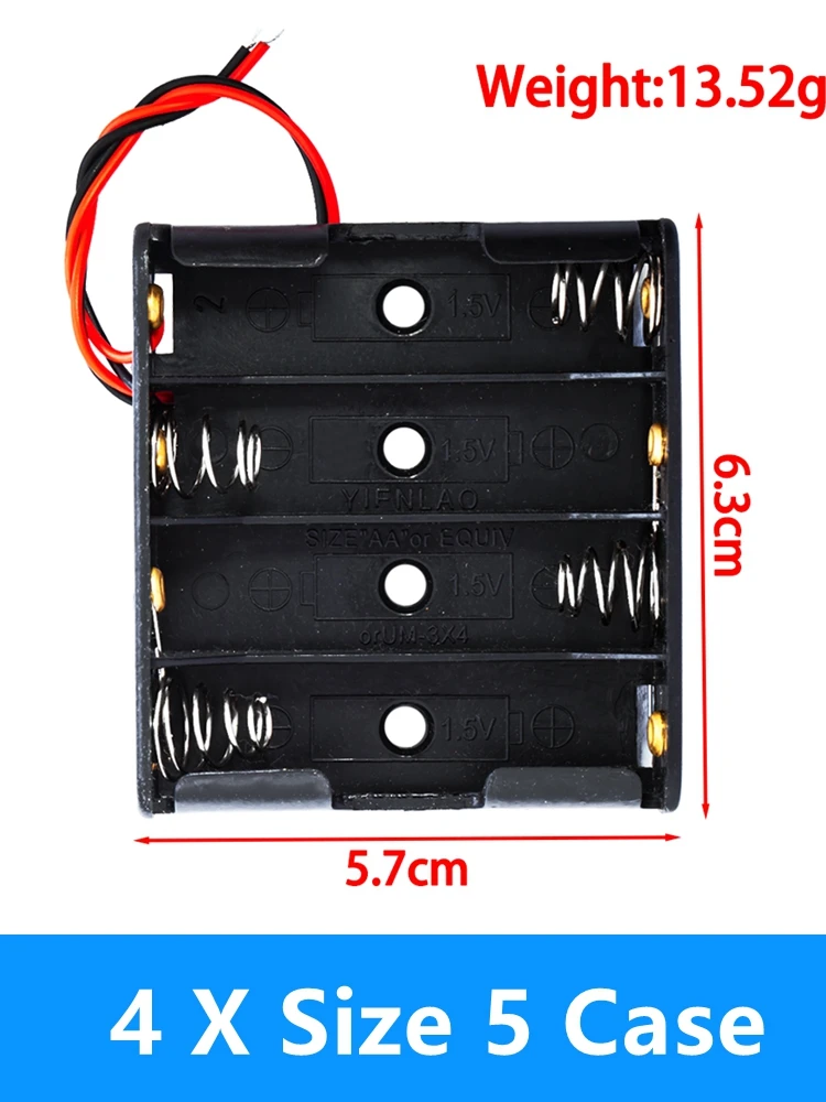 Black AA Battery Storage Case with Metal Springs 9 Black AA Battery Storage Case with Metal Springs - Image 9