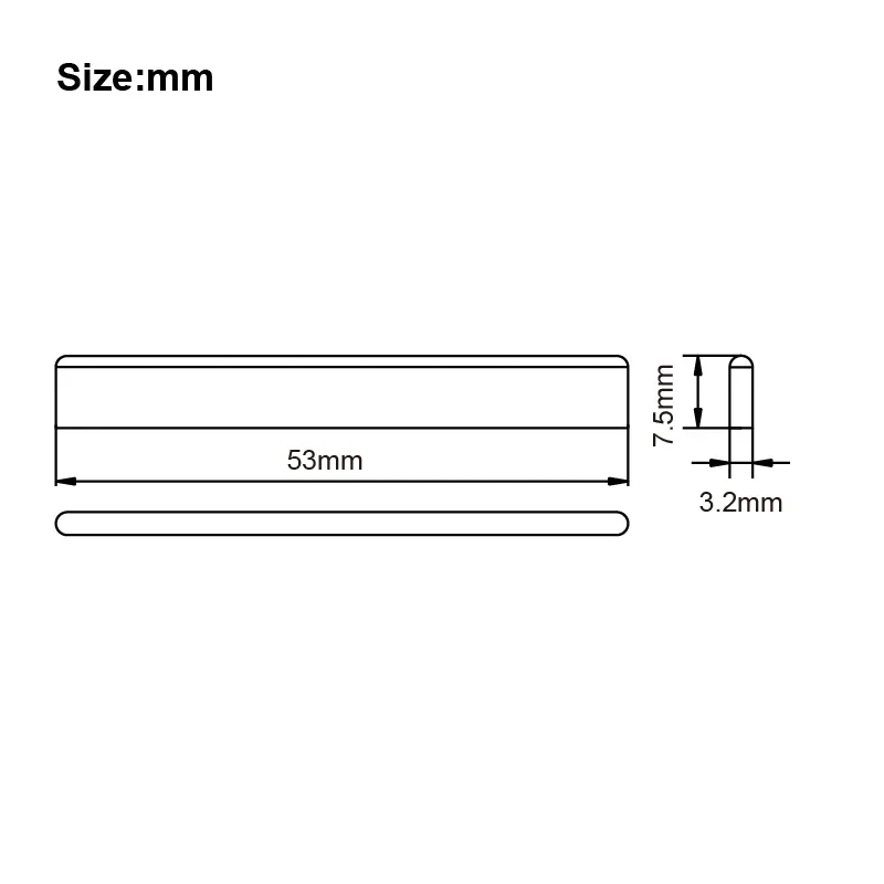 Ebony Bridge Saddles for Ukulele/Guitar Set 3 Ebony Bridge Saddles for Ukulele/Guitar Set - Image 3