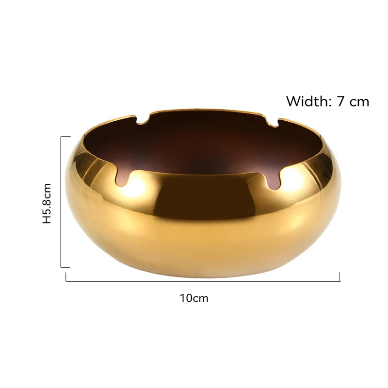 Elegant Stainless Steel Ashtray in Gold or Silver 7 Elegant Stainless Steel Ashtray in Gold or Silver - Image 7