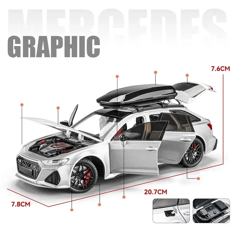 1:24 Scale RS6 Travel Edition Diecast Model 3 1:24 Scale RS6 Travel Edition Diecast Model - Image 3