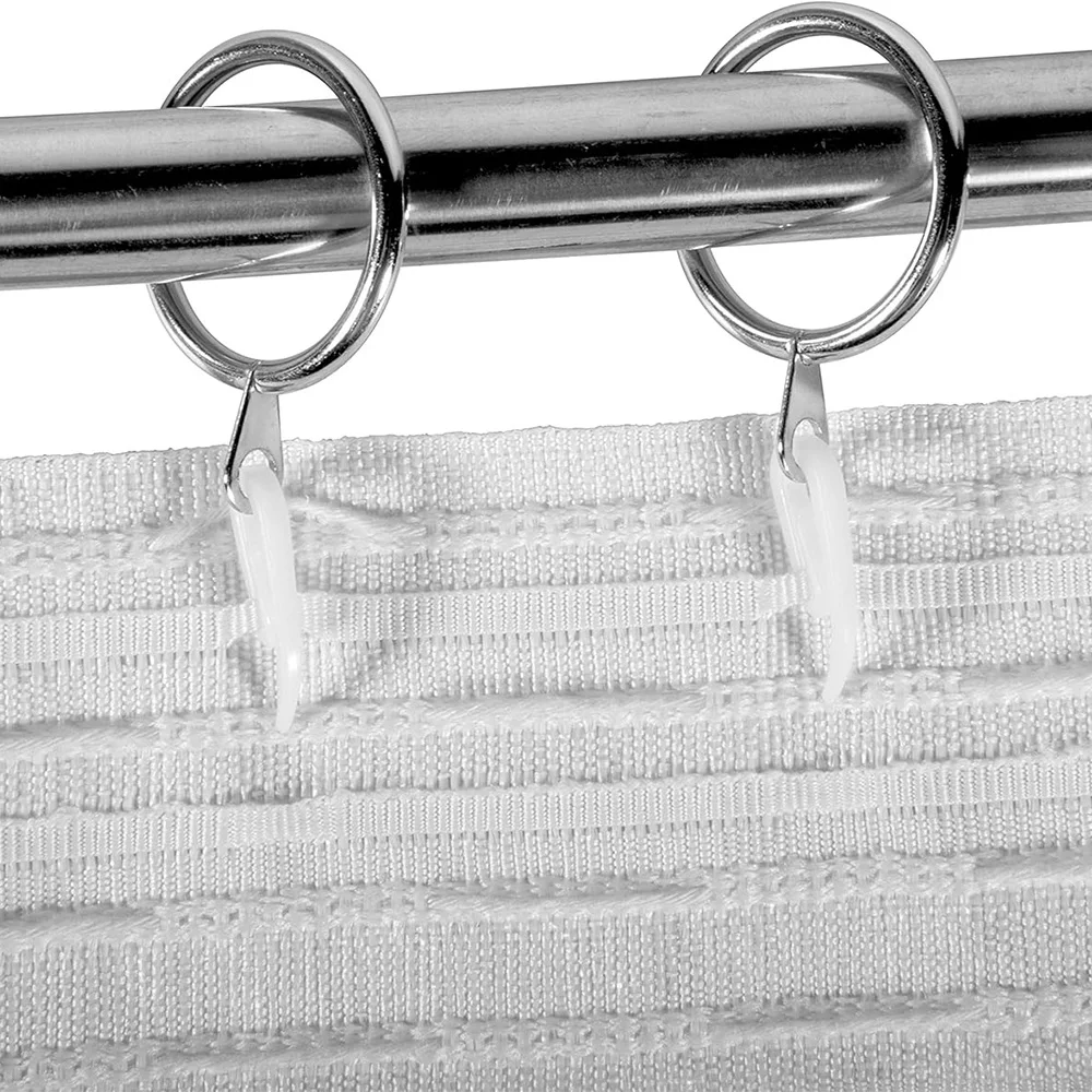 White Plastic Curtain Hooks Set (50/100/200) 5 White Plastic Curtain Hooks Set (50/100/200) - Image 5