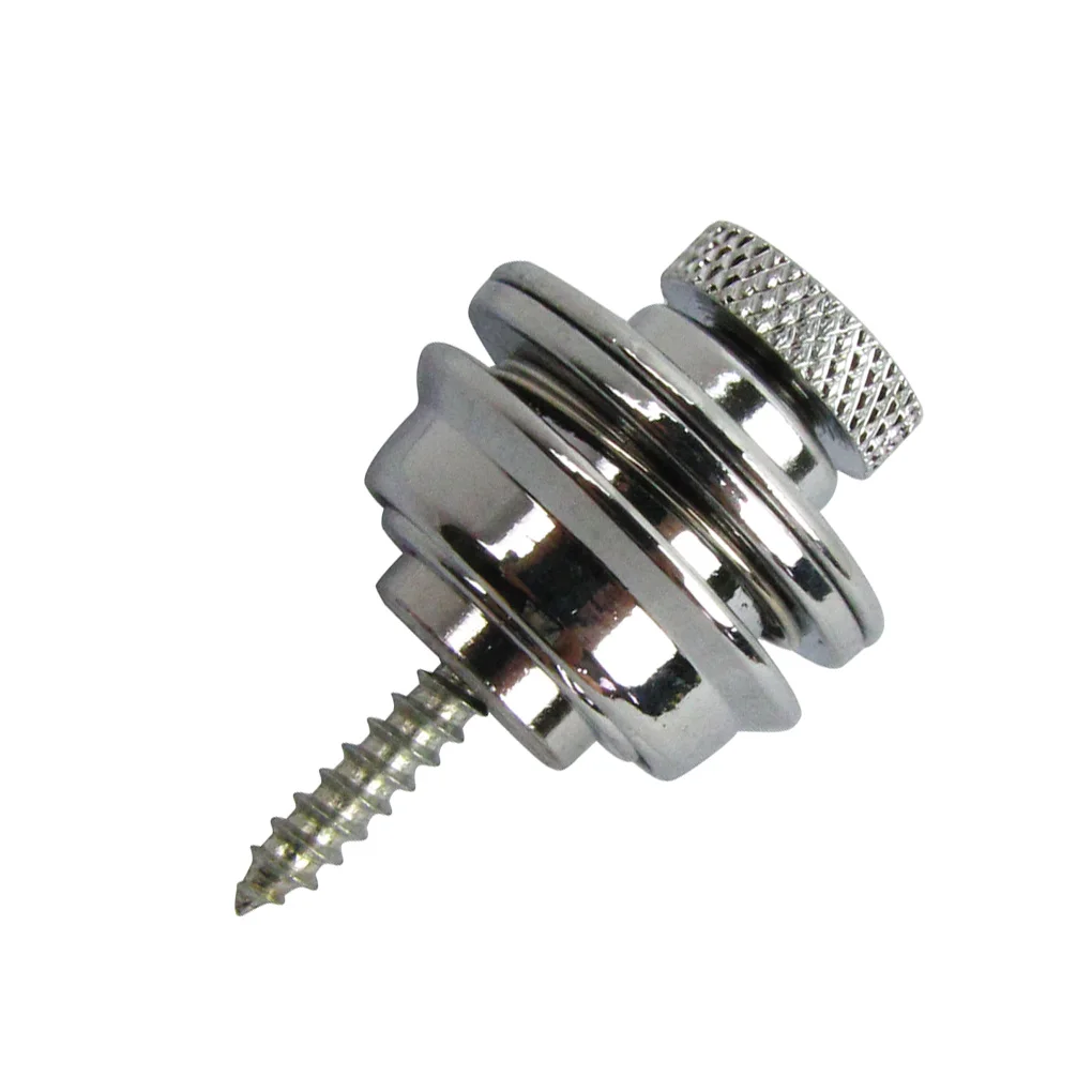 Chrome Metal Guitar Strap Locks for Electric Bass 3 Chrome Metal Guitar Strap Locks for Electric Bass - Image 3