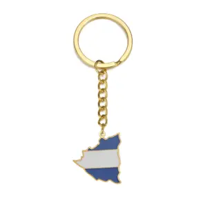 Nicaragua Map Flag Stainless Steel Pendant Keychain 15 Sa1ffbd2778d84c7192077edc53806939f