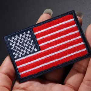American Flag Embroidery Patch 3D Design