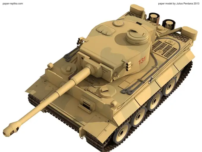 White Tiger Tank Paper Model for Hobbyists 4 White Tiger Tank Paper Model for Hobbyists - Image 4