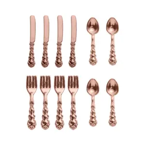 Miniature Dollhouse Cutlery Set in Metallic Finishes 18 Sa2446cbdcc134a8ab650eab748c76e767