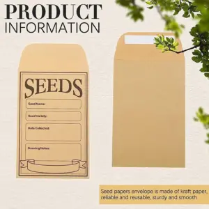 Eco-Friendly Kraft Seed Packets (20 Pack) 10 Sa2c60452dd1242928d97ad87fb43677fS