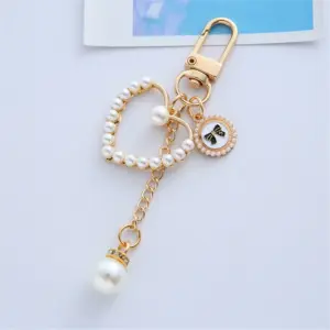Elegant Rose Motif Keychain with Imitation Pearls 14 Sa2ce45da39c44b6eb8c9e05d398f9894A 2