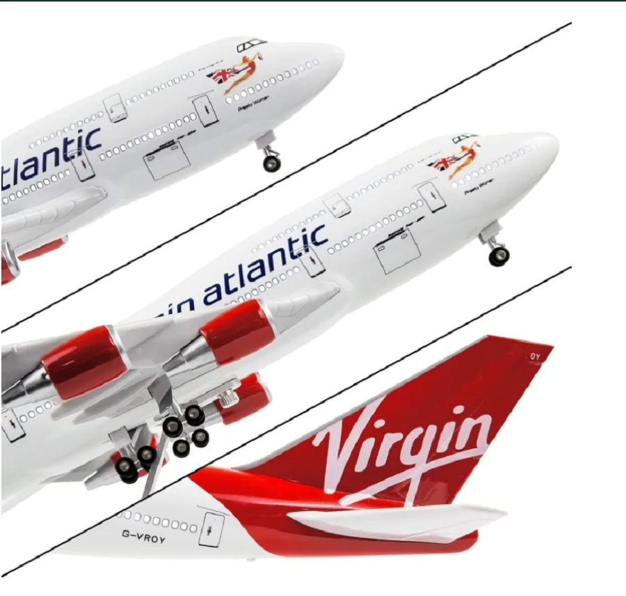 Virgin Atlantic Boeing 747 Model 47cm with LED Options 6 Virgin Atlantic Boeing 747 Model 47cm with LED Options - Image 6