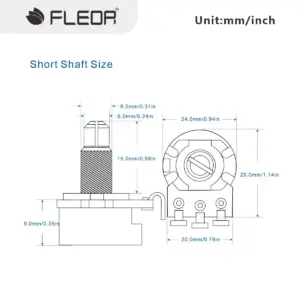 High-Quality Metal Guitar Potentiometers 250k/500k 15 Sa3007ce631664ca89dfcb765130efd11i 1