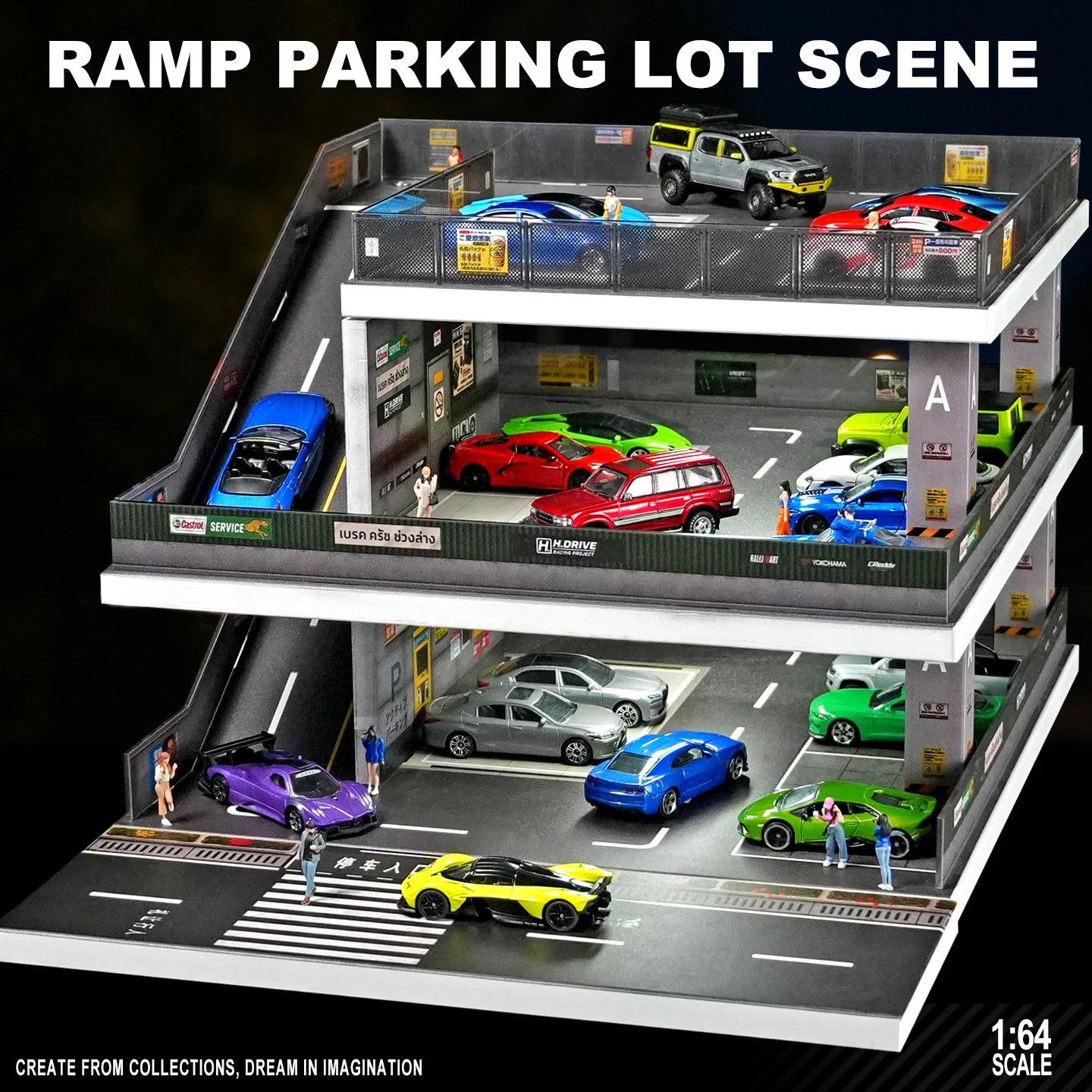 1:64 Scale Miniature Parking Lot Model 5 1:64 Scale Miniature Parking Lot Model - Image 5