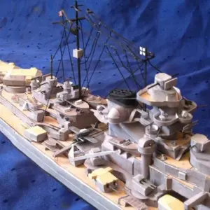 1/400 Scale Battleship Paper Model Kit for Collectors 10 Sa3d1302125ec4c5da7764a110a8afd0bp