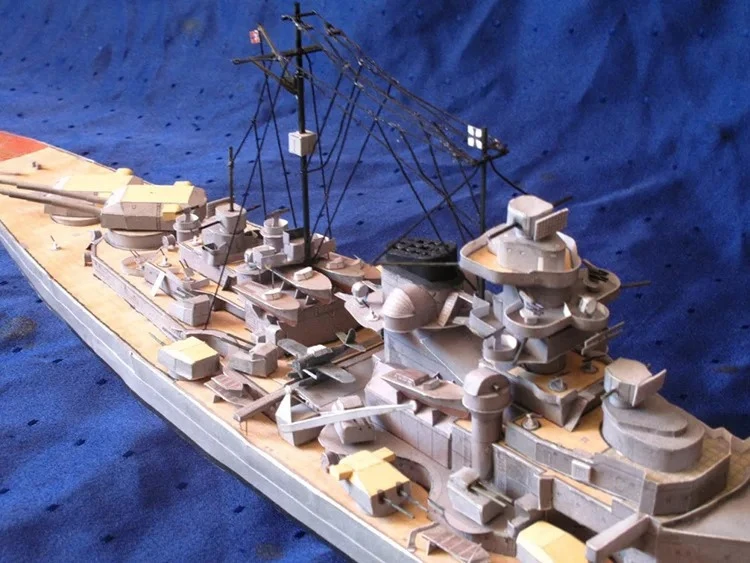 1/400 Scale Battleship Paper Model Kit for Collectors 5 1/400 Scale Battleship Paper Model Kit for Collectors - Image 5