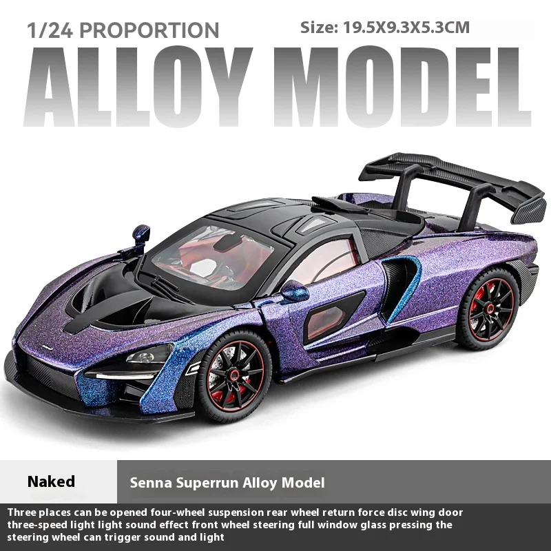 White McLaren Senna 1:24 Diecast Model 10 White McLaren Senna 1:24 Diecast Model - Image 10