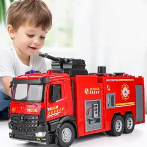 1:18 Scale Fire Truck Model with Extended Ladder 9 Sa4255c3d9039492d9bcebdab5e4cce1c8
