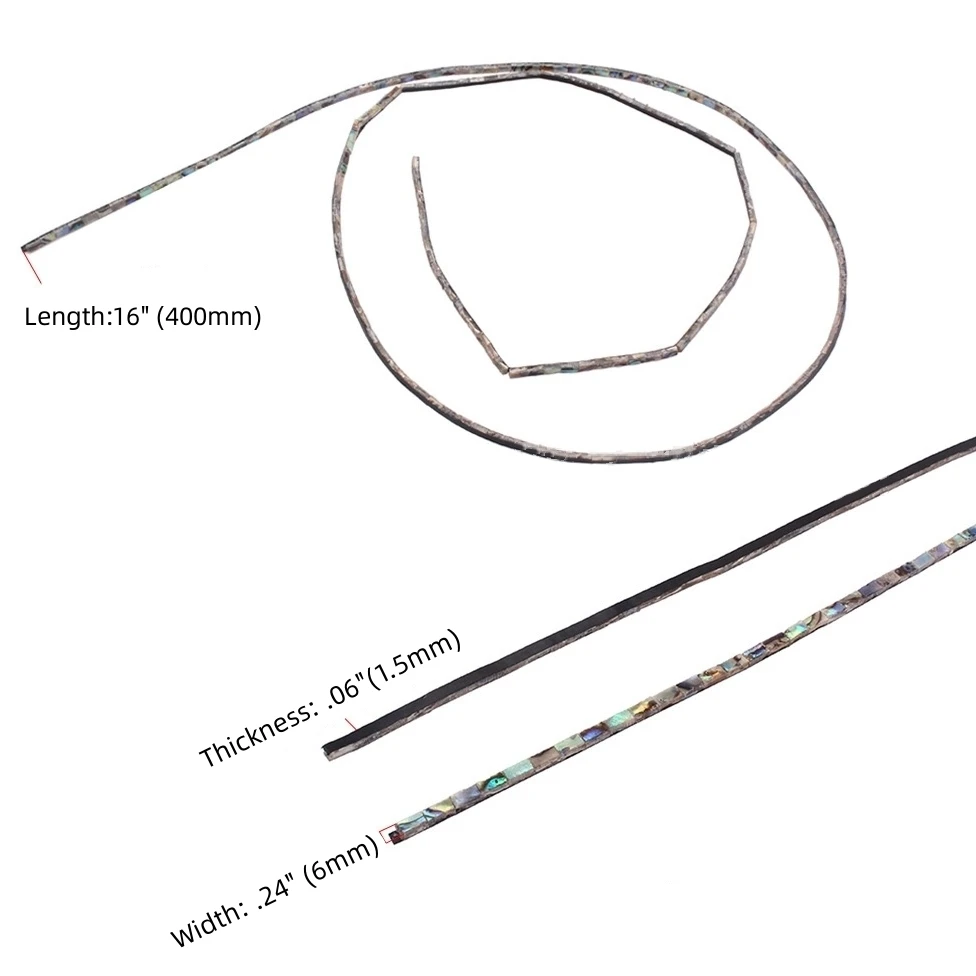 Abalone Shell Decorative Strips for Instruments 2 Abalone Shell Decorative Strips for Instruments - Image 2