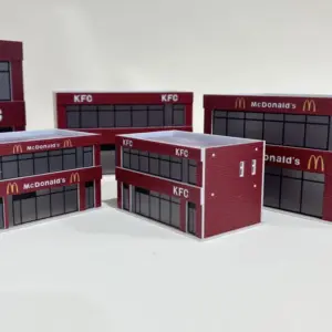 Miniature Modern McDonald's Restaurant Model in 1:64-150 11 Sa43a85ce98aa4479838968a30f79c396n