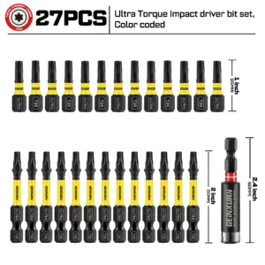 Heavy-Duty Impact Screwdriver Bits Set 20-29 Pieces 16 Sa44f5dbe48dc464f9c8b79b41cc2459aF